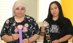Hasta yakını kadınlar el işleri ile moral buluyor