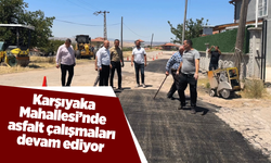Ahmet Önal, Karşıyaka Mahallesi’nde asfalt çalışmalarını inceledi