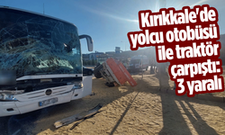 Yolcu otobüsü ile traktör çarpıştı: 3 yaralı