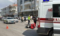 Karaman’da otomobille çarpışan motokurye yaralandı