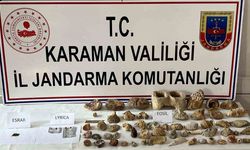 Kenevir ve 63 adet fosil ele geçirildi
