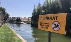 Serinlemek için Porsuk Çayı’na girdi, zabıta ekipleri tarafından çıkarıldı