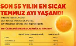 Son 55 yılın en sıcak temmuz ayı yaşandı