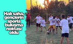 Aşağımahmutlar halı sahası, gençlerin sporla buluşma noktası oldu