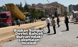 Başkan Sungur, Devlet Bahçeli Bulvarı’ndaki çalışmaları inceledi