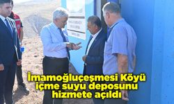 İmamoğluçeşmesi Köyü içme suyu deposunu hizmete açıldı