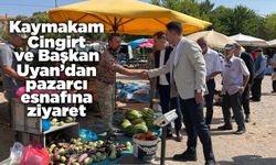 Kaymakam Cingirt ve Başkan Uyan’dan pazarcı esnafına ziyaret