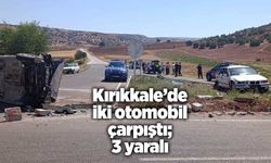 Kırıkkale’de iki otomobil çarpıştı; 3 yaralı