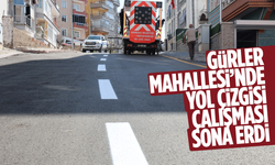 Gürler Mahallesi’nde yol çizgi çalışmaları tamamlandı