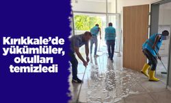 Kırıkkale’de yükümlüler, okulları temizledi