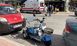 Bir kişi yeni aldığı üç tekerlekli bisikletle kaza yaparak yaralandı