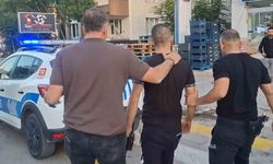 Köpeği çalmak isteyen şüpheli ile polis kovalamacası kamerada