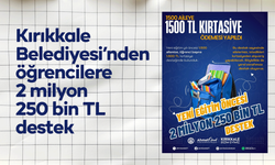 Kırıkkale Belediyesi’nden öğrencilere 2 milyon 250 bin TL destek