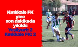 Kırıkkale FK yine son dakikada yıkıldı: Yeşilyurt deplasmanından 1 puan