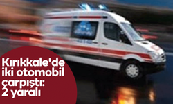 Kırıkkale'de iki otomobil çarpıştı: 2 yaralı!