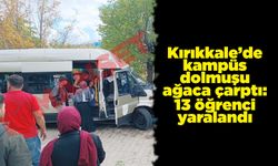 Kırıkkale’de kampüs dolmuşu ağaca çarptı: 13 öğrenci yaralandı