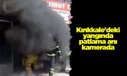 Kırıkkale'deki yangında patlama anı kamerada