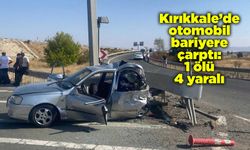 Kırıkkale’de otomobil bariyere çarptı: 1 ölü 4 yaralı