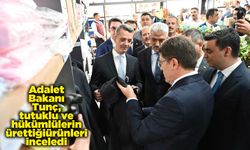 Adalet Bakanı Tunç, tutuklu ve hükümlülerin ürettiği ürünleri inceledi
