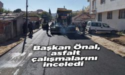 Başkan Önal, asfalt çalışmalarını inceledi