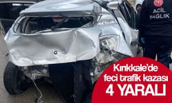 Kırıkkale'de iki otomobil çarpıştı: 4 yaralı!