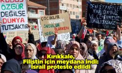 Kırıkkale, Filistin için meydana indi: İsrail protesto edildi