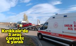 Kırıkkale’de 3 araç çarpıştı: 4 yaralı