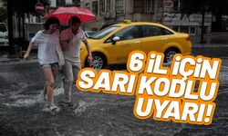 Meteoroloji’den 6 İle Sarı Kodlu Uyarı: Sağanak Yağış Kapıda
