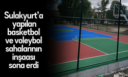 Sulakyurt’a yapılan basketbol ve voleybol sahalarının inşaası sona erdi