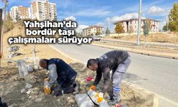Yahşihan’da bordür taşı çalışmaları sürüyor