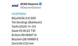 Balıkesir’de 4.9 büyüklüğünde deprem