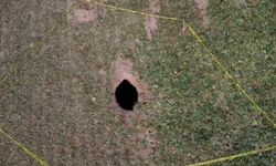 Pancar tarlasında obruk oluştu