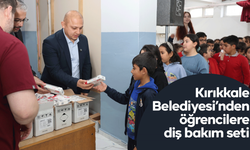 Kırıkkale Belediyesi’nden öğrencilere diş bakım seti