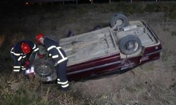 Kırıkkale'de otomobil takla attı: 1 yaralı!