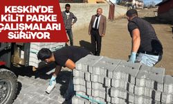 Keskin’de Bozuk Yollarda Kilit Parke Çalışmaları Sürüyor