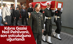 Kıbrıs Gazisi Nail Pehlivanlı, son yolculuğuna uğurlandı