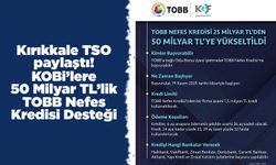 Kırıkkale TSO paylaştı! KOBİ’lere 50 Milyar TL’lik TOBB Nefes Kredisi Desteği
