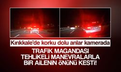 Korku dolu anlar kamerada: Bir ailenin can güvenliğini tehlikeye atan trafik magandası yakalandı