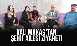 Vali Mehmet Makas, şehit ailesini ziyaret etti