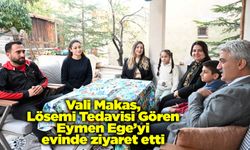 Vali Makas, Lösemi Tedavisi Gören Eymen Ege’yi evinde ziyaret etti
