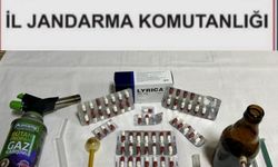 Jandarma yol kontrolünde uyuşturucu hap ele geçirdi