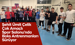 Şehit Ümit Çelik Çok Amaçlı Spor Salonu’nda Boks Antrenmanları Sürüyor