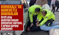 Drift atıp polisten kaçan ehliyetsiz sürücü, 3 araca çarpıp yakalandı