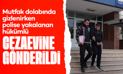 Mutfak dolabında gizlenirken polise yakalanan hükümlü cezaevine gönderildi