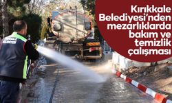 Kırıkkale Belediyesi’nden mezarlıklarda bakım ve temizlik çalışması