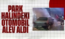 Kırıkkale'de park halindeki otomobilin motor bölümünde yangın çıktı