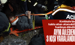 Takla atan otomobil hurdaya döndü: Aynı aileden 3 kişi yaralandı
