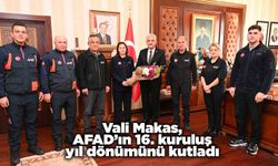 Vali Makas, AFAD’ın 16. kuruluş yıl dönümünü kutladı