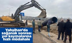 Yahşihan’da sağanak sonrası yol kaymalarına hızlı müdahale