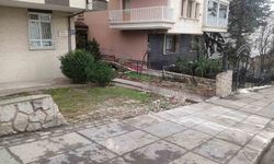 Hafriyat kamyonunun bahçedeki 4 araca çarptığı kaza kameda